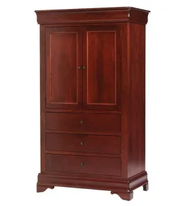 Louis Phillipe 2 Door 3 Drawer Armoire