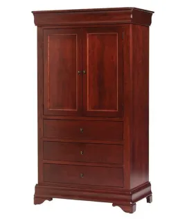 Louis Phillipe 2 Door 3 Drawer Armoire