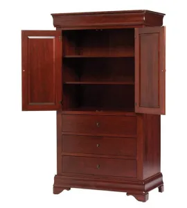 Louis Phillipe 2 Door 3 Drawer Armoire