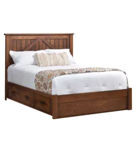 Mountain Lodge Panel Bed with Underbed Storage Raised 2"