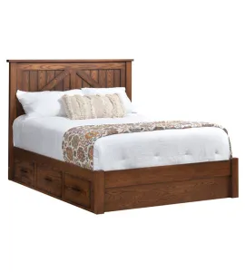 Mountain Lodge Panel Bed with Underbed Storage To The Floor