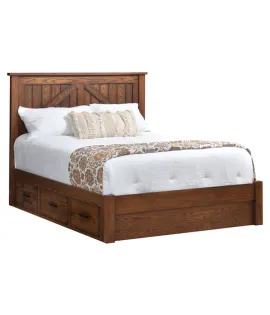 Mountain Lodge Panel Bed with Underbed Storage To The Floor