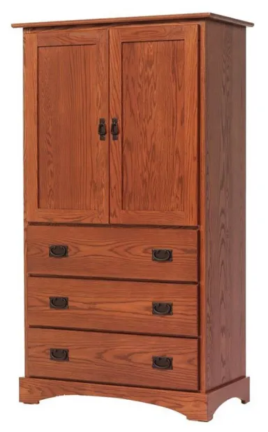 Old English Mission 2 Door 3 Drawer Armoire