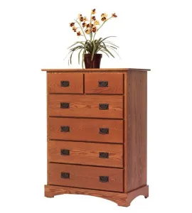 Old English Mission 6 Drawer Chest