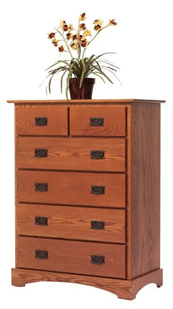 Old English Mission 6 Drawer Chest