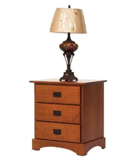 Old English Mission 3 Drawer Night Stand