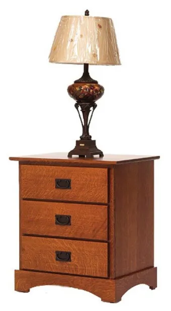 Old English Mission 3 Drawer Night Stand