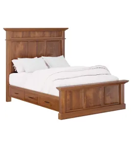 Cade’s Cove Panel Bed with Underbed Storage Raised 6"