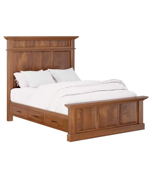 Cade’s Cove Panel Bed with Underbed Storage Raised 6"