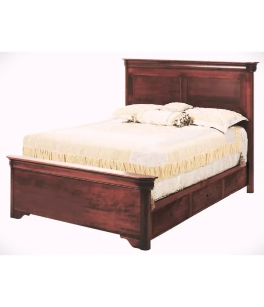 Versailles Panel Bed with Short FB & Underbed Storage Raised 2"