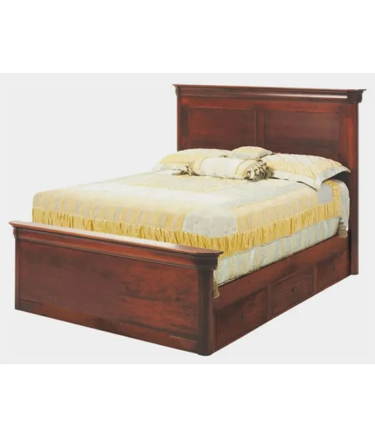Versailles Panel Bed with Short FB & Underbed Storage To The Floor
