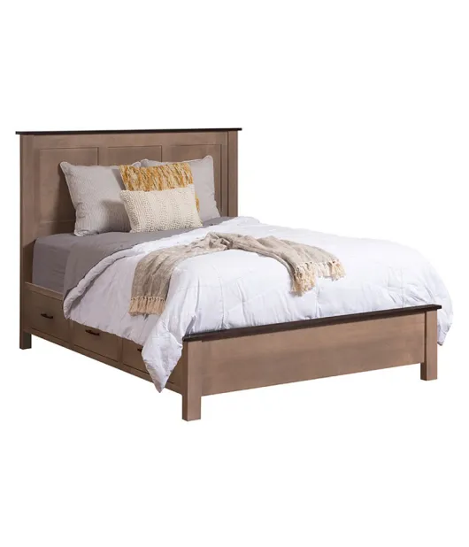 Williamsport Panel Bed with Underbed Storage Raised 6" - QUICK SHIP