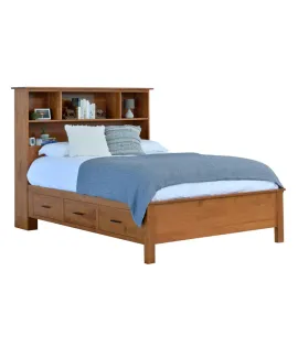 Williamsport Bookcase Bed with Underbed Storage Raised 6&quot;