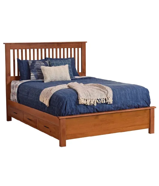 Williamsport Slat Bed with Underbed Storage Raised 6"