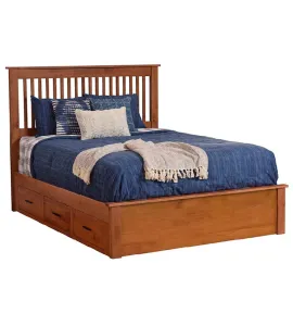 Williamsport Slat Bed with Underbed Storage To The Floor