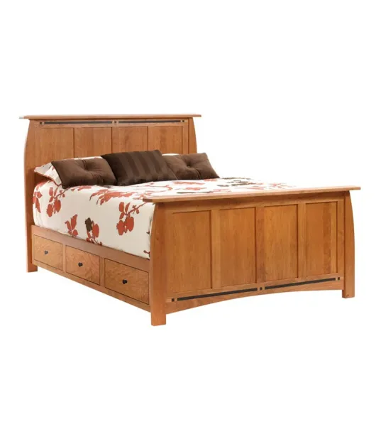 Vineyard Panel Bed with Underbed Storage Raised 2"