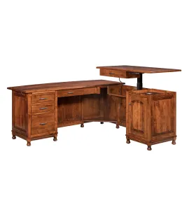 Henry Stephen's L Corner Desk with Lift