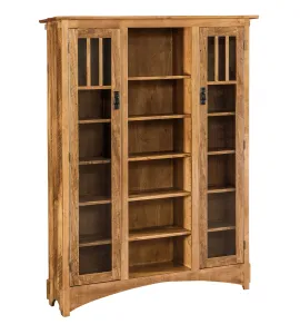 72" Deluxe Mission Display Bookcase with Doors