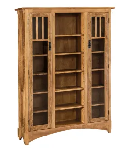 72&quot; Deluxe Mission Display Bookcase with Doors