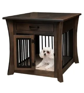 Caledonia Pet End Table with Aluminum Slats