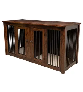 Carson Double Pet Cabinet with Drawers and Aluminum Slats