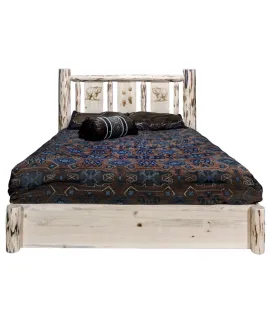 Montana Platform with Storage and Laser Engraved Design