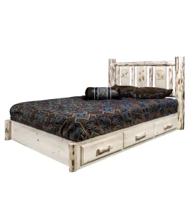 Montana Platform with Storage and Laser Engraved Design