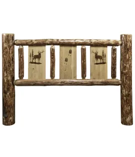 Glacier Country Headboard with Laser Engraved Design