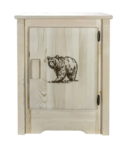 Homestead Accent Cabinet with Laser Engraved Design