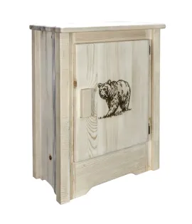 Homestead Accent Cabinet with Laser Engraved Design