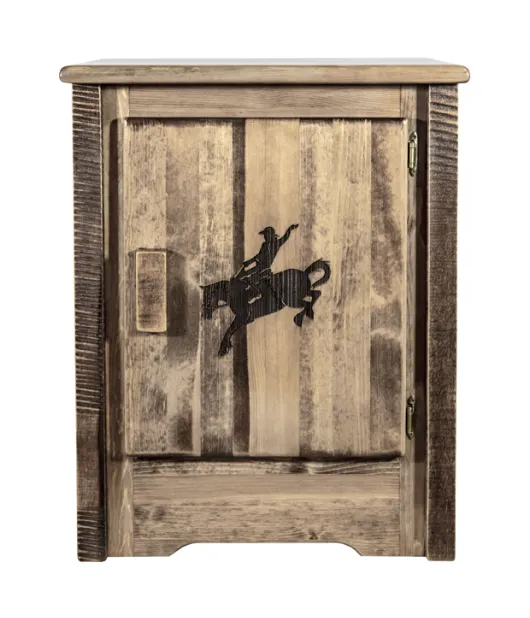 Homestead Accent Cabinet with Laser Engraved Design