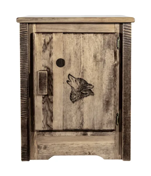 Homestead Accent Cabinet with Laser Engraved Design