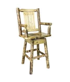 Glacier Country Captain's Swivel Bar Stool