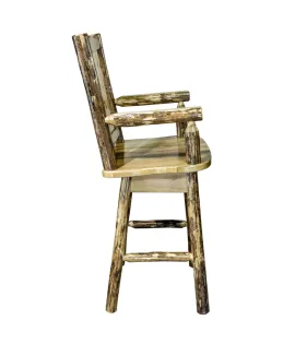 Glacier Country Captain's Swivel Bar Stool