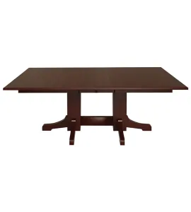 HT Mission Double Pedestal Dining Table
