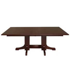 HT Mission Double Pedestal Dining Table