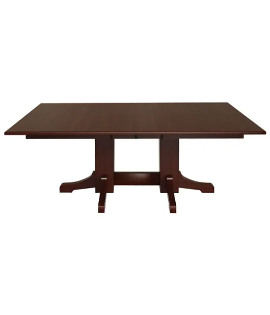 HT Mission Double Pedestal Dining Table