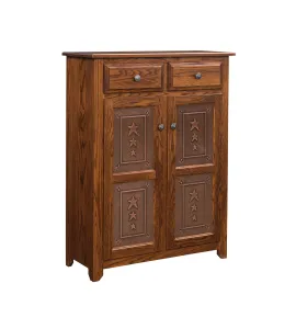 Paris Pie Safe with 3 Star Tin Panels