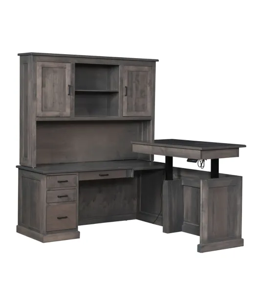 Urban L-Desk with Hutch and Adjustable Return