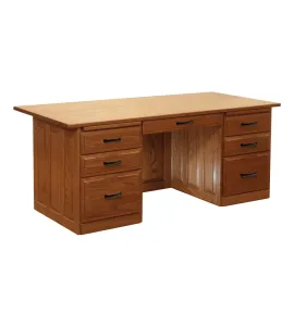 PW Traditional Flat Top Executive Desk