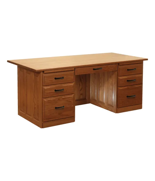PW Traditional Flat Top Executive Desk