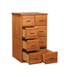 PW Traditional 8 Drawer Double Vertical File