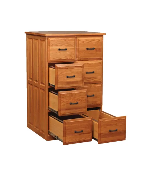 PW Traditional 8 Drawer Double Vertical File