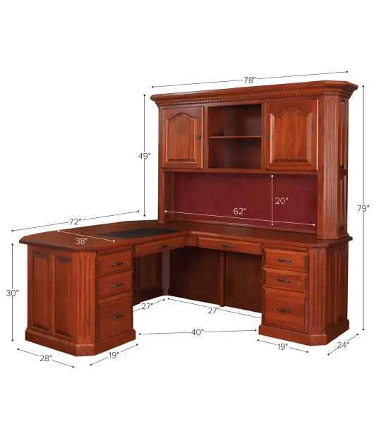 Fifth Avenue L-Desk with Hutch