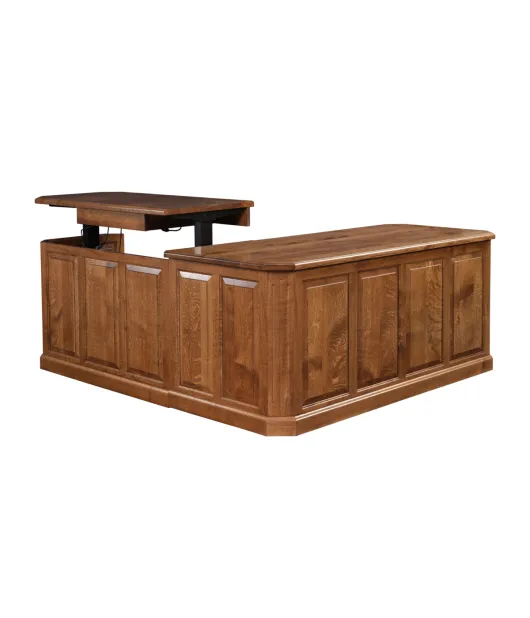 Fifth Avenue L-Desk with Adjustable Height
