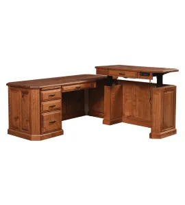 Fifth Avenue L-Desk with Adjustable Height
