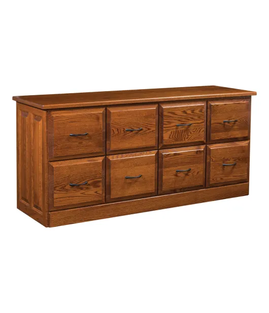 PW Traditional 8 Drawer File Credenza