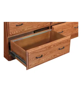PW Traditional 4 Drawer Double Lateral File Credenza