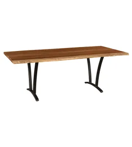 Live Edge Pagosa Trestle Dining Table - QUICK SHIP