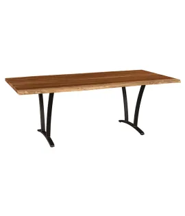 Live Edge Pagosa Trestle Dining Table - QUICK SHIP